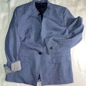 Banana Republic Navy Checkered Blazer